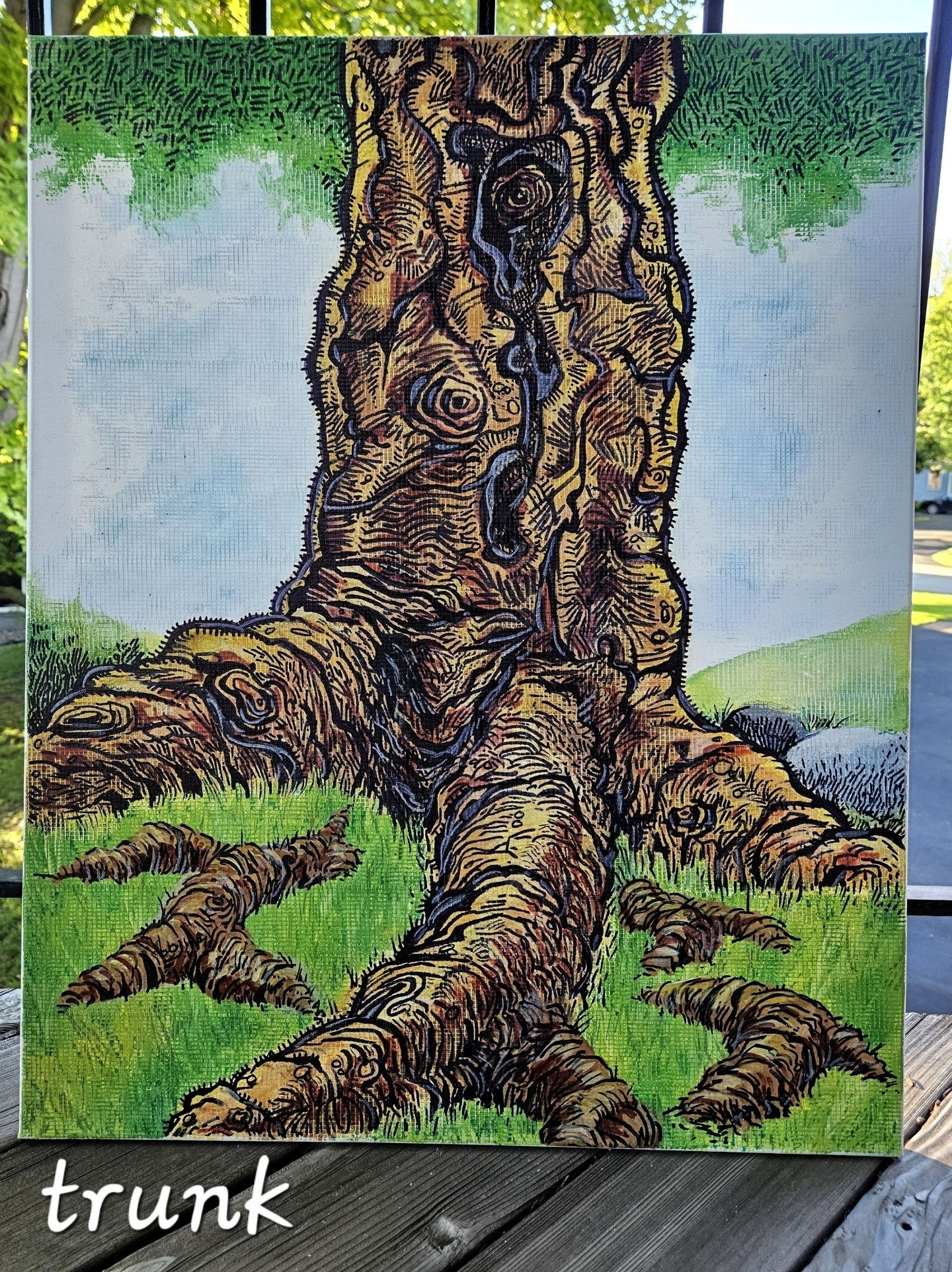 Original of Trunk, acrylic on canvas