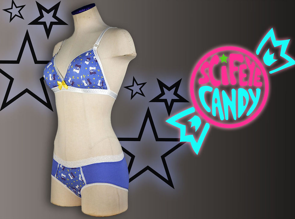 Thumbnail: Moon Kitty Lingerie Set by SciFeyeCandy