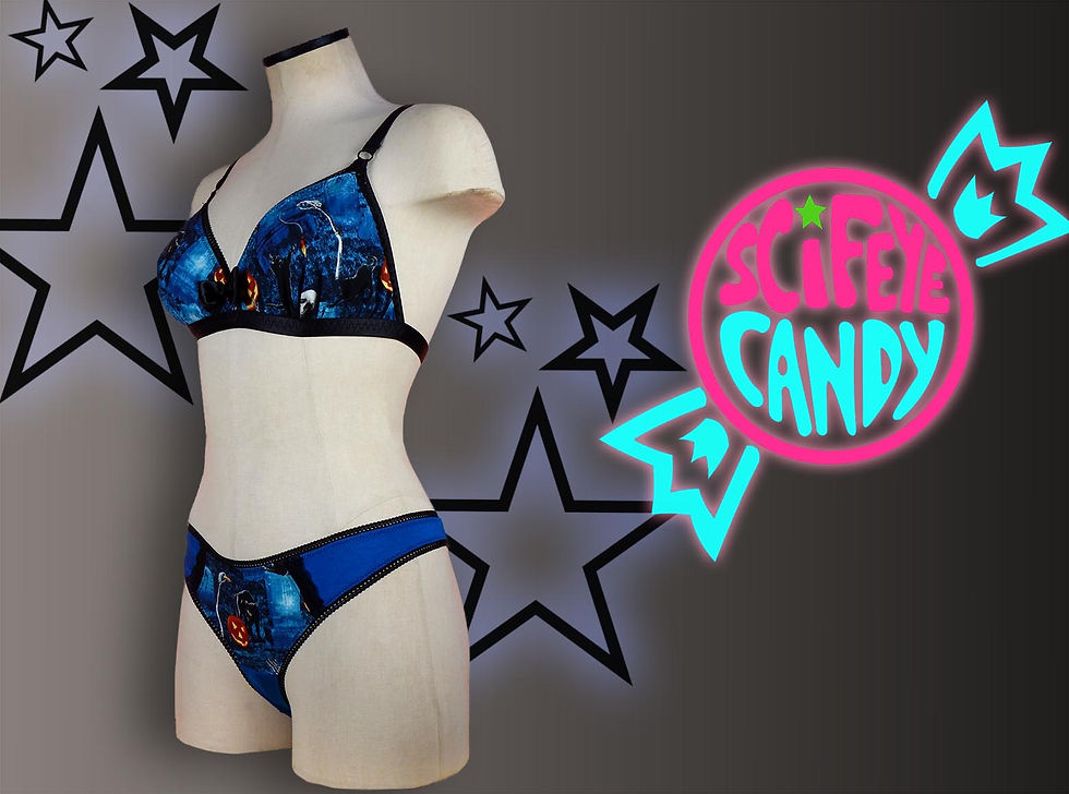 Thumbnail: Halloween Pals Lingerie Set by SciFeyeCandy