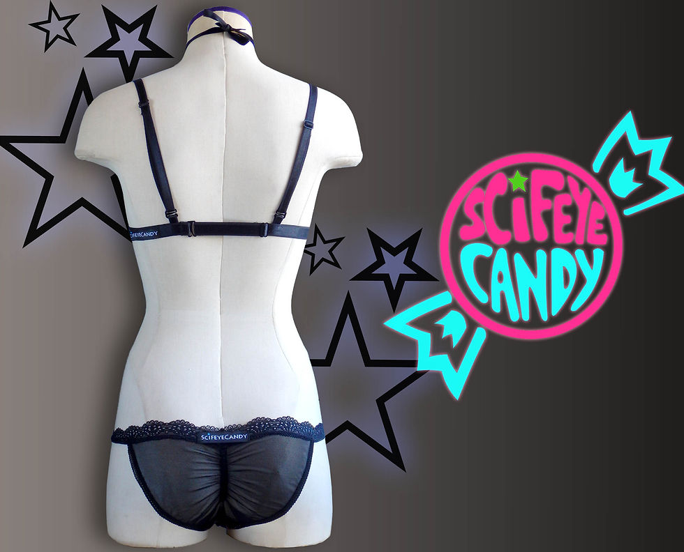 Thumbnail: Pink Candy Skulls Lingerie Set