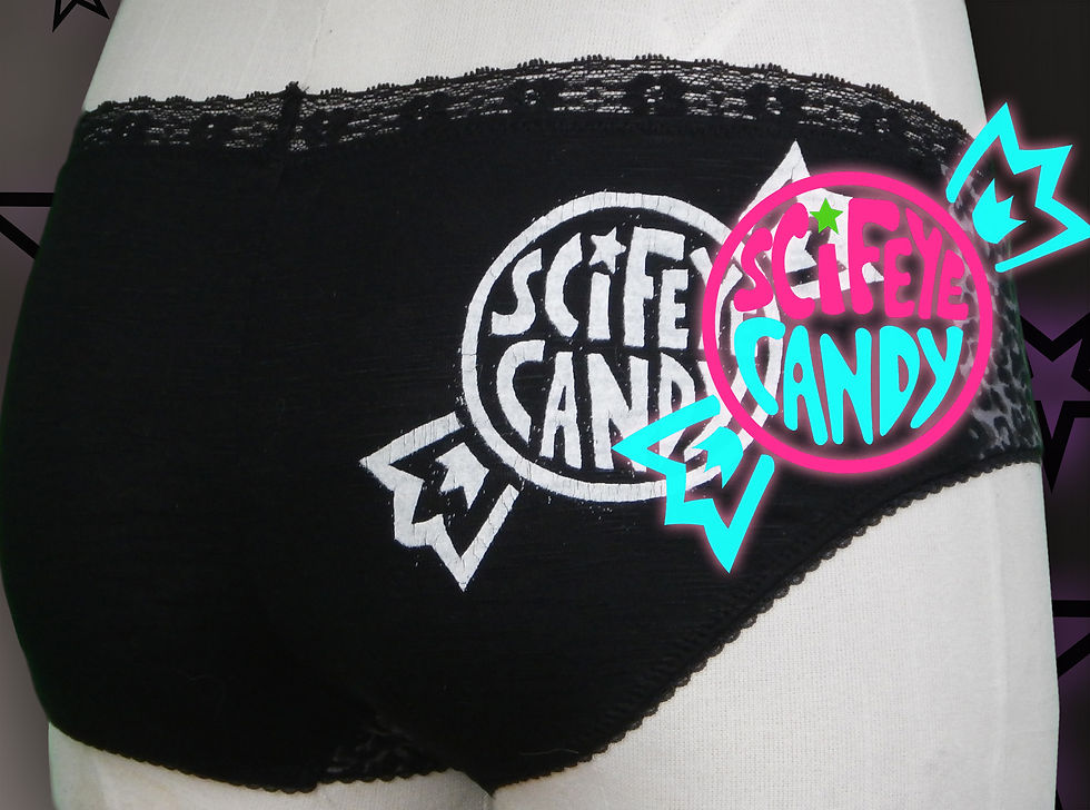 Thumbnail: Glow in the Dark Cat Face Panties by SciFeyeCandy
