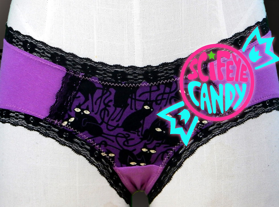 Thumbnail: Lucky Black Cat Panties by Scifeyecandy
