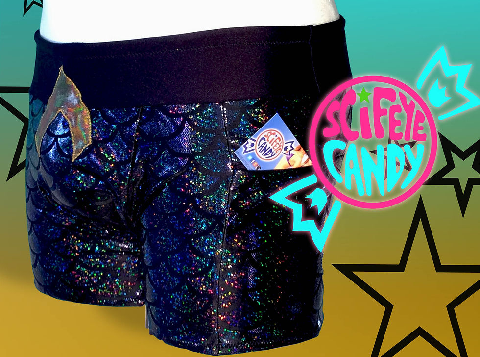 Thumbnail: Dark King of Atlantis Swim Trunks by SciFeyeCandy