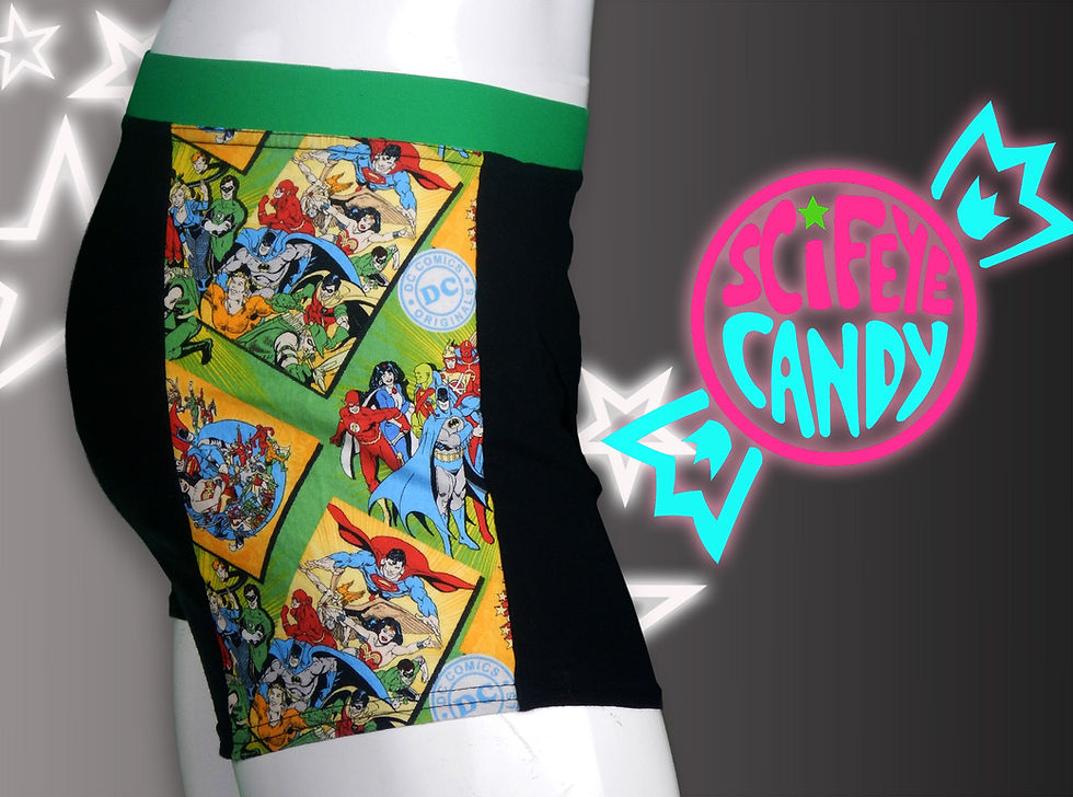Thumbnail: Green Super Friends Boxer Briefs by ScifeyeCandy