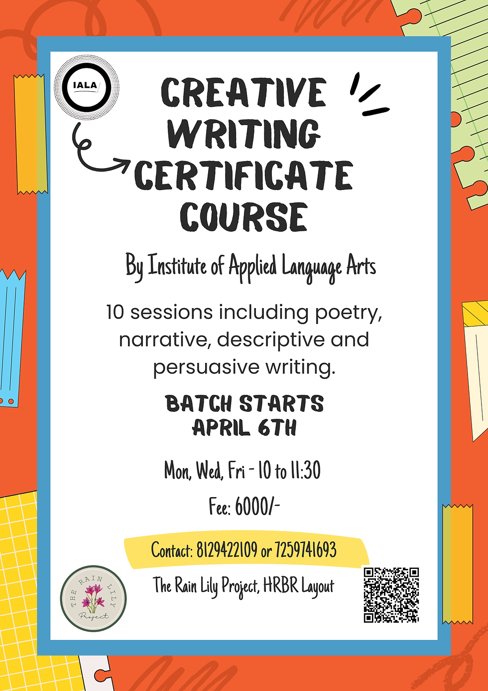 Creative Writing Certificate poster.png