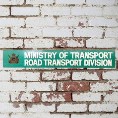 Ministry Of Transport Double Sided Wooden Sign