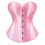 Miniature : Corset Sexy Bustier à lacets pour femmes rose victorien haut Corset grande tail