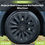 Miniature : Lot de 4 enjoliveurs style turbine argent et noir 19 pouces pour Tesla Model Y (