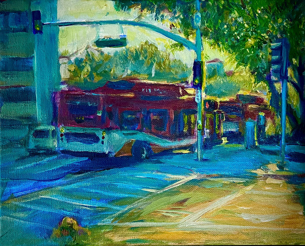 Los Angeles /Long Beach Cityscape painting