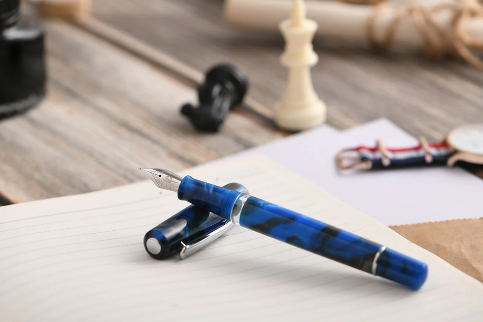 Thumbnail: Nahvalur Schuylkill Marlin Blue Fountain Pen