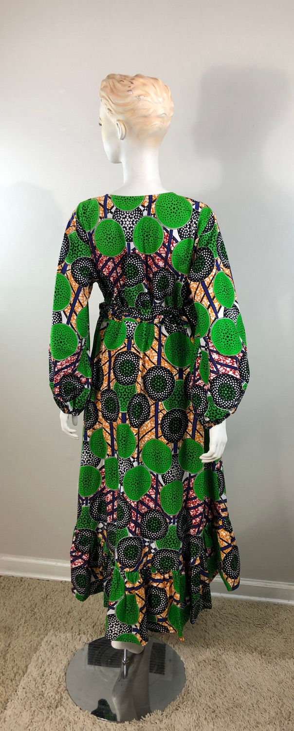Thumbnail: Ankara High-Low Wrap Dress 