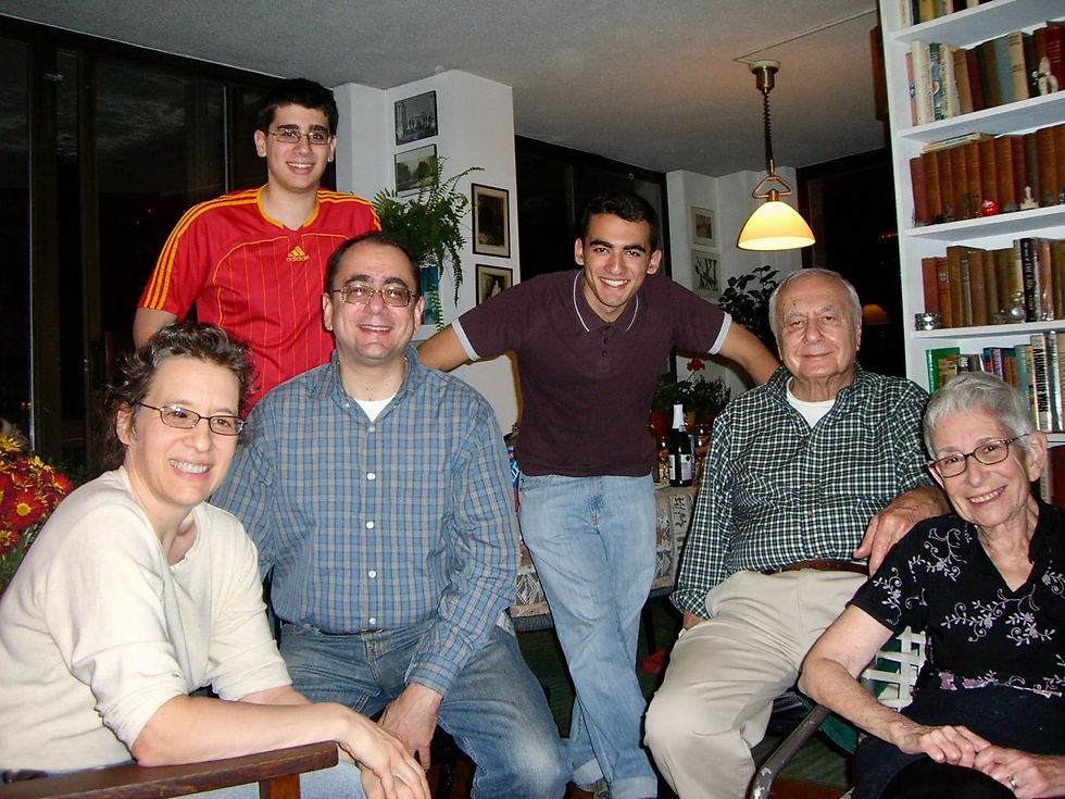 The Hochman family in 2008. Left to right: Genie, Joel '09, David '74, Daniel '07, Stan and Lee. 