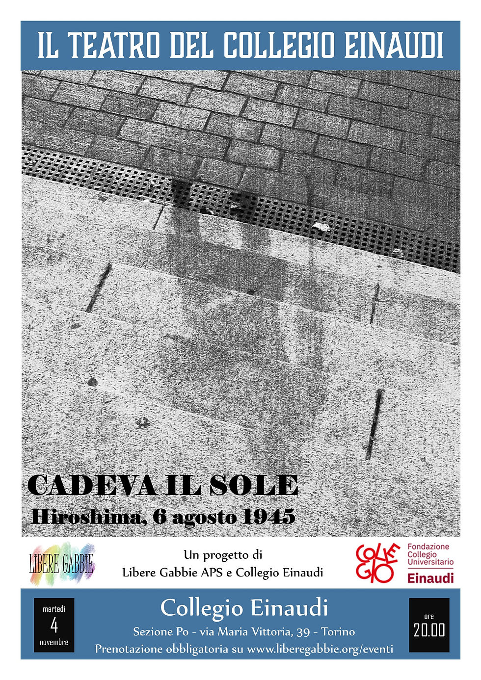 EVENTO RINVIATO. Cadeva il Sole: Hiroshima, 6 agosto 1945 - radici e nuvole (rassegna di Teatro Civile)