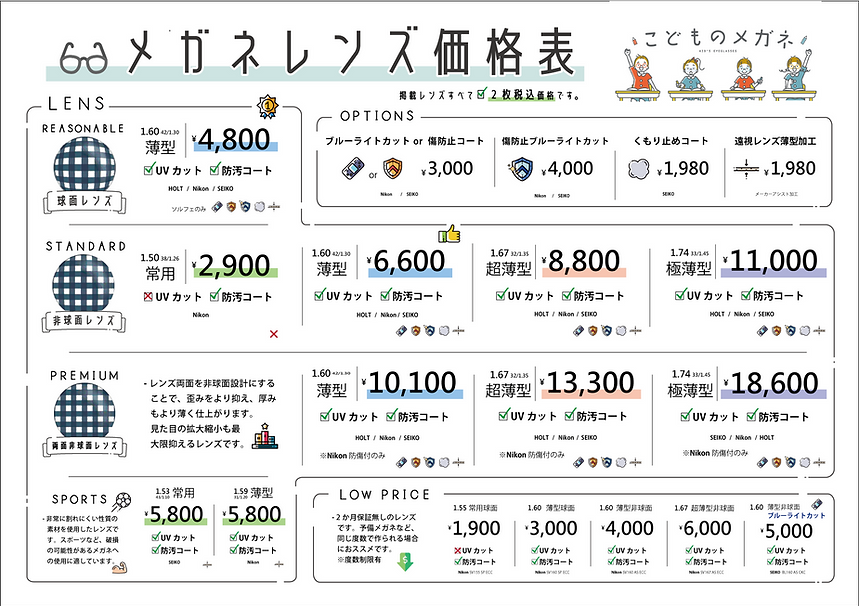 価格表