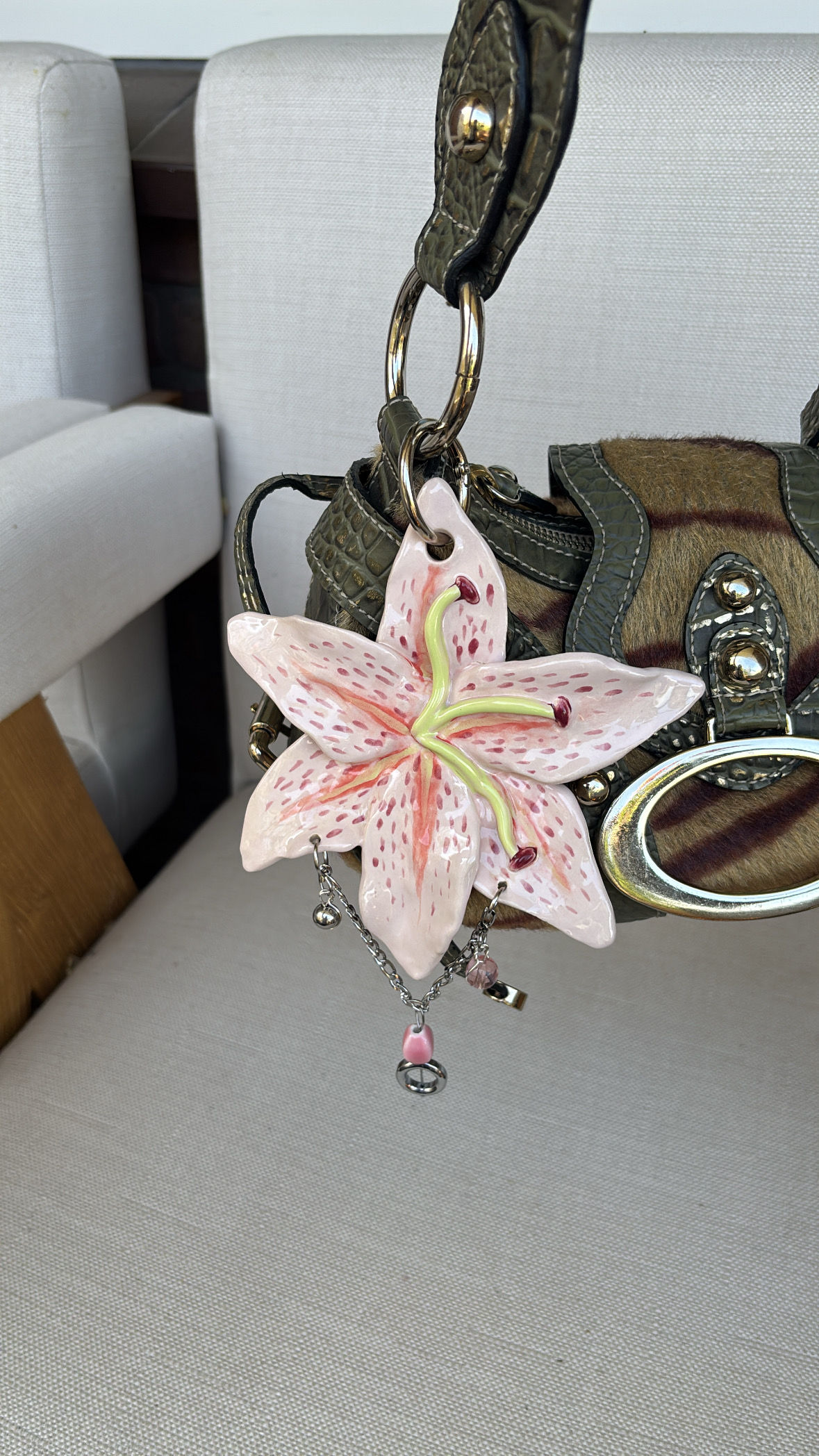 Pink Lily Bagcharm