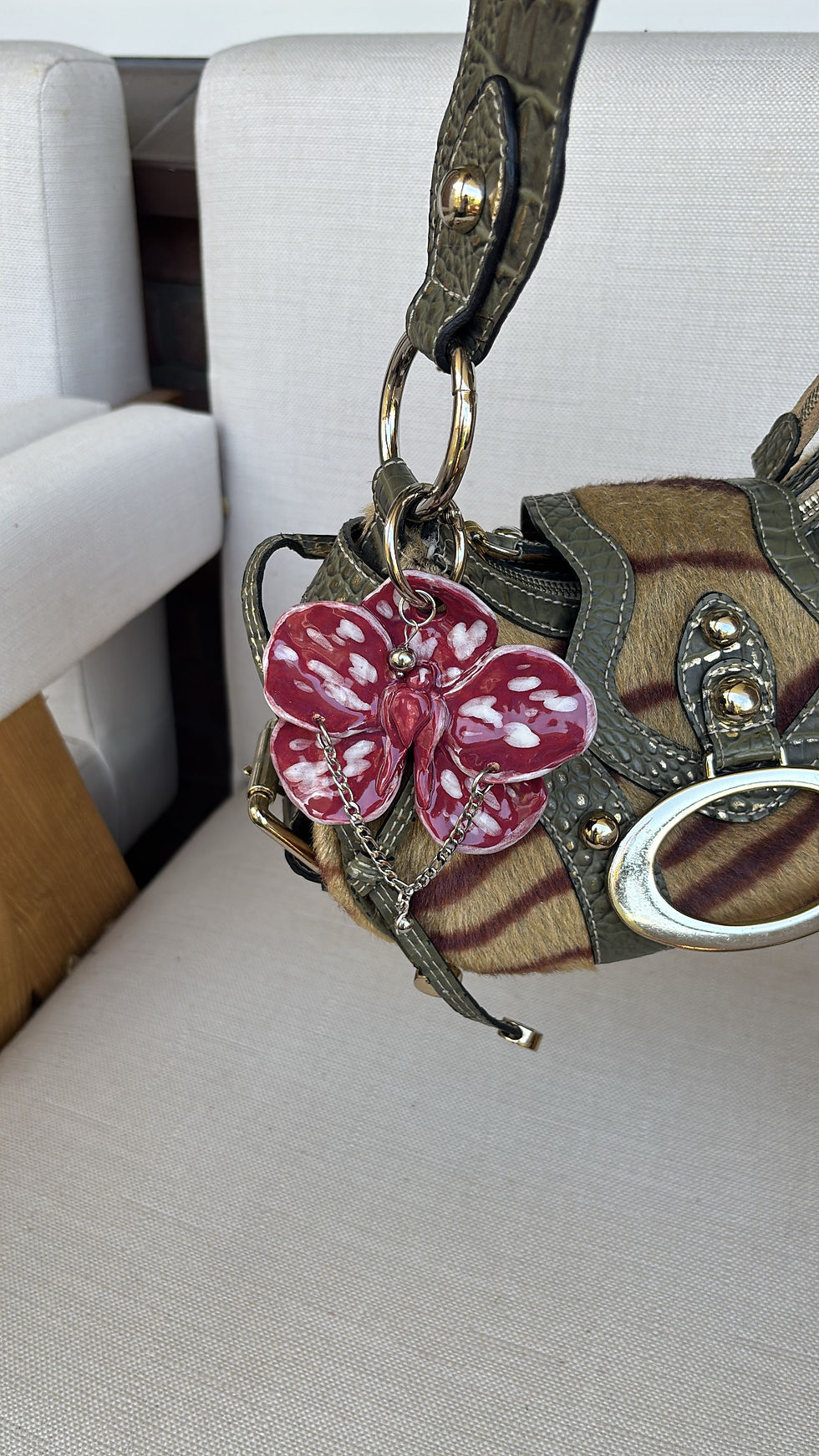 Thumbnail: Cherry Spotted Orchid Bagcharm II