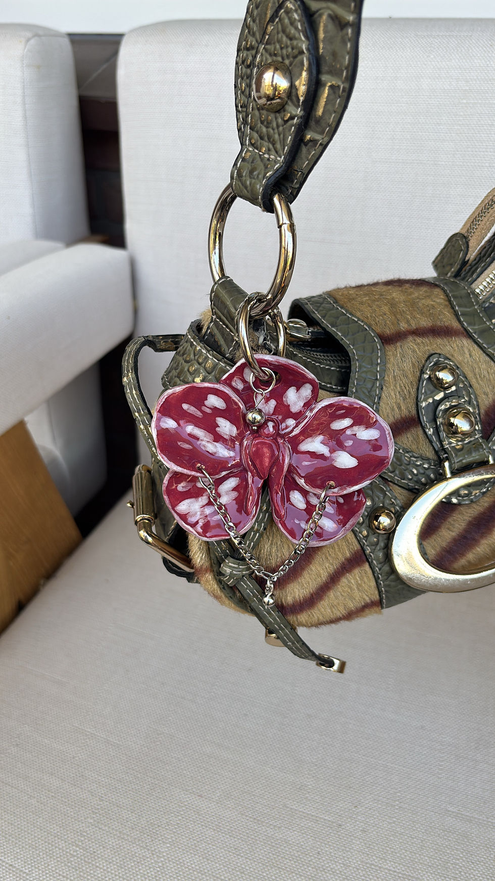 Thumbnail: Cherry Spotted Orchid Bagcharm II