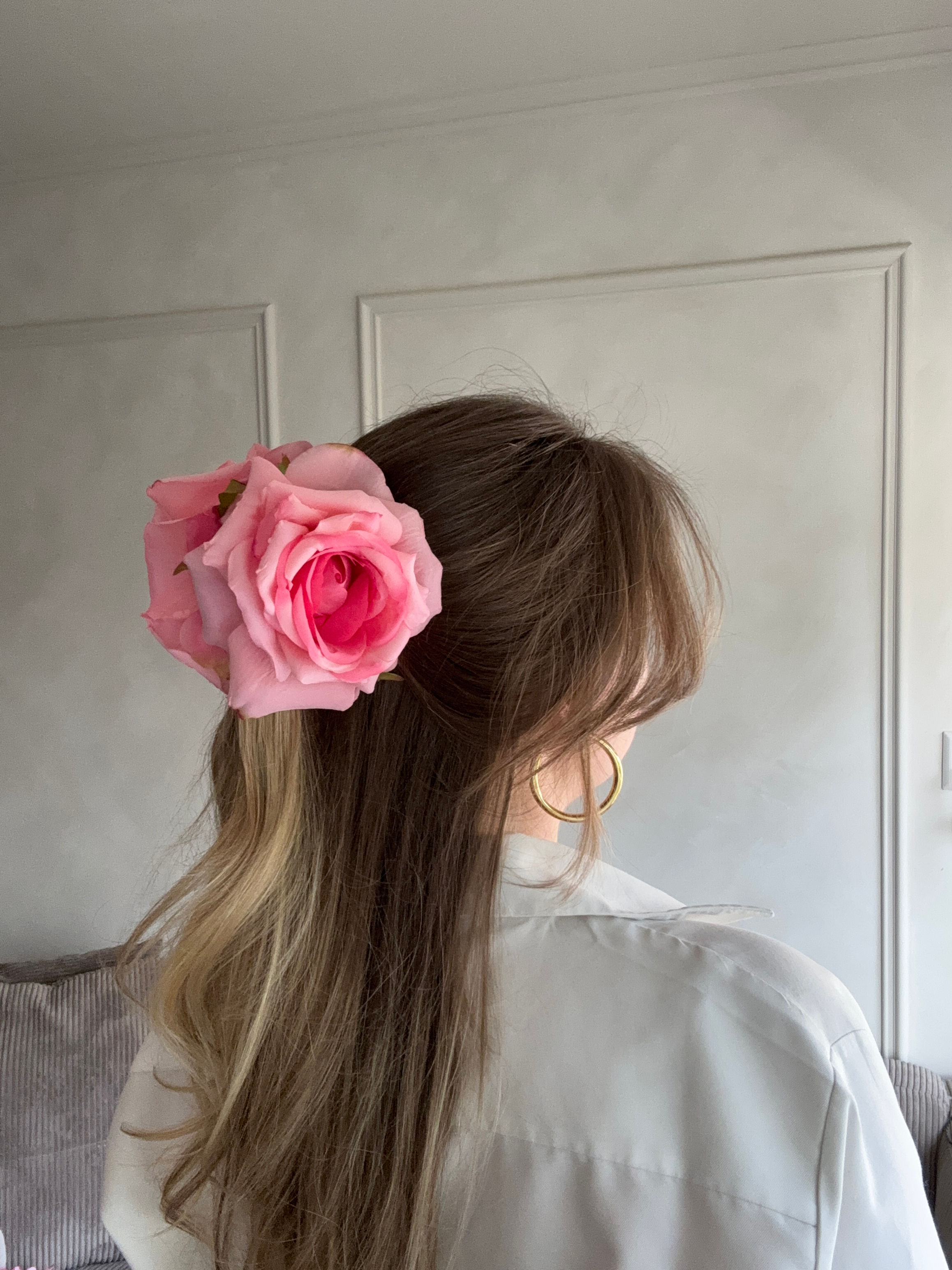 Pink Rose Hairclip