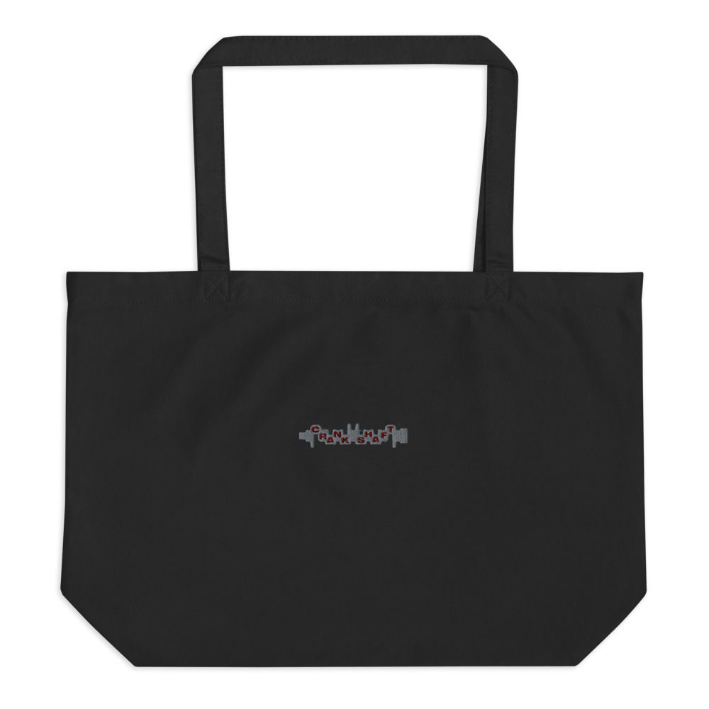 Large organic tote bag Crank logo
