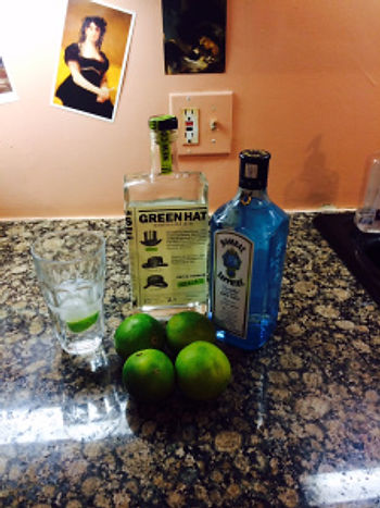 Green Hat and Bombay Sapphire