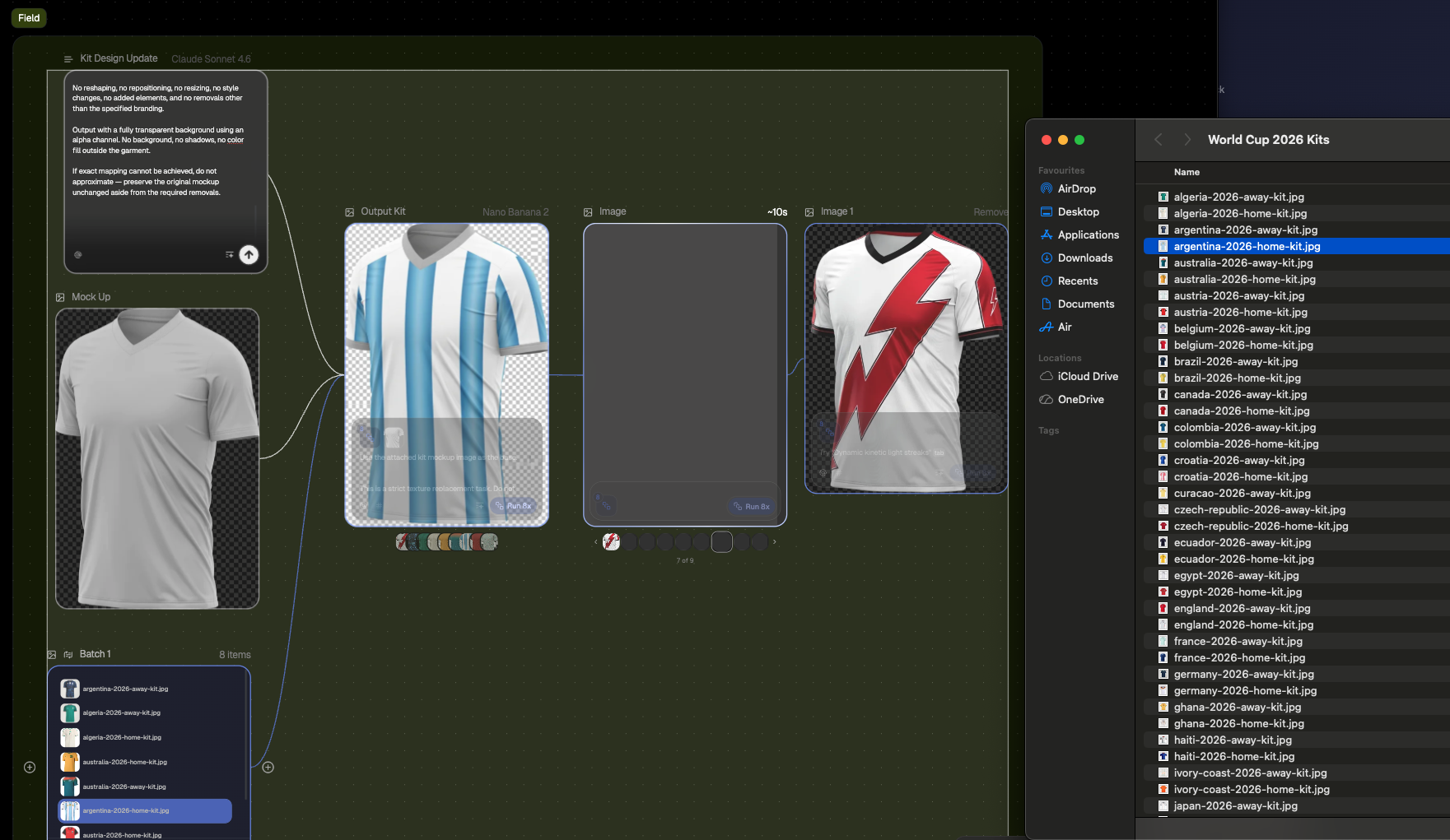 World Cup kit asset automation