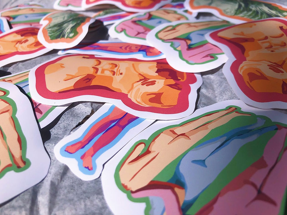 Thumbnail: Three Graces Statue Sticker