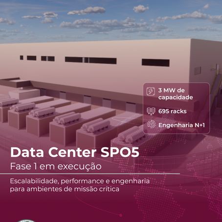SPO5 avança com a execução da Fase 1 do novo Data Center de Osasco, conduzido pela Mendes Holler Engenharia 