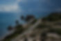 Scenic coastal road by the sea with stunning views of the ocean and surrounding landscape in Cyprus/Turkey