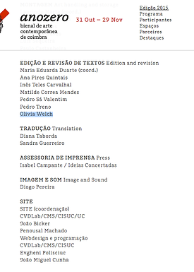 Olivia Welch - art theorist, curator, writer