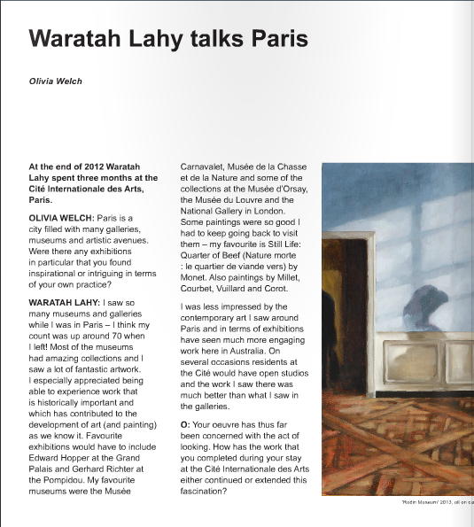 Waratah Lahy Talks Paris