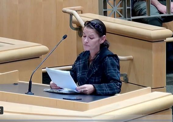 Crystal Baker, a mobile home park resident in Anderson, said she has a petition with 31 signatures requesting rent control for mobile home parks.