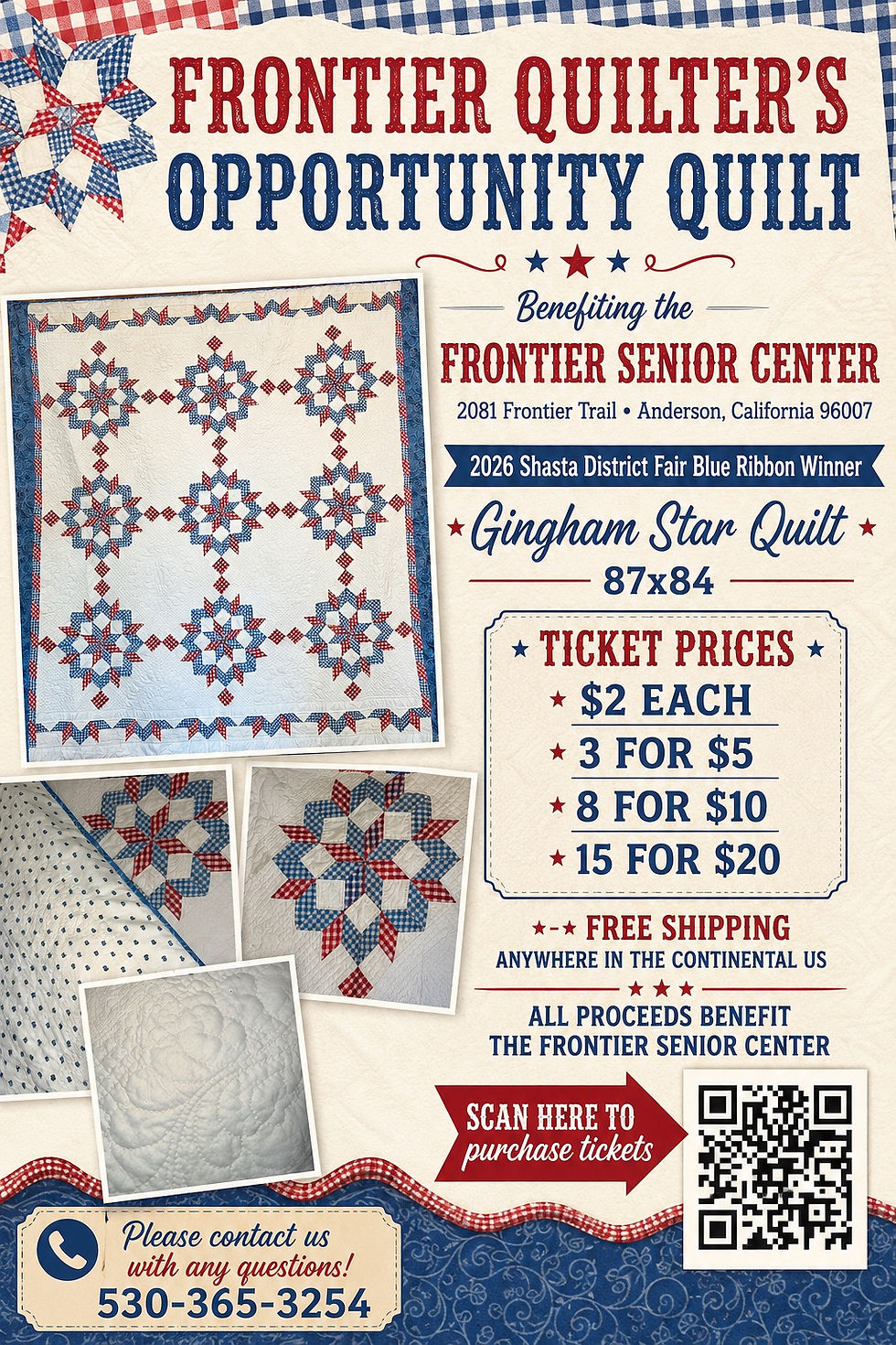 Frontier Quilter’s Opportunity Quilt Raffle Supports Frontier Senior Center