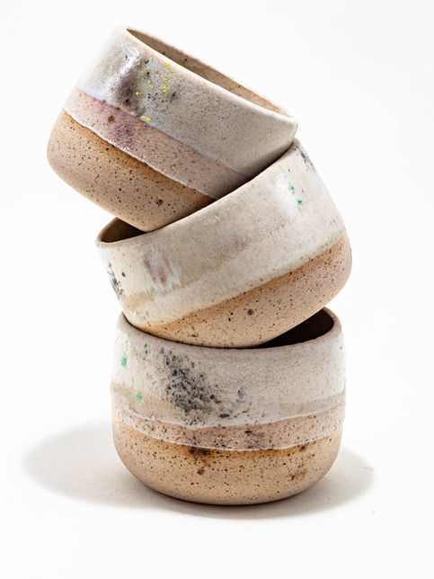 stack of ceramic mugs