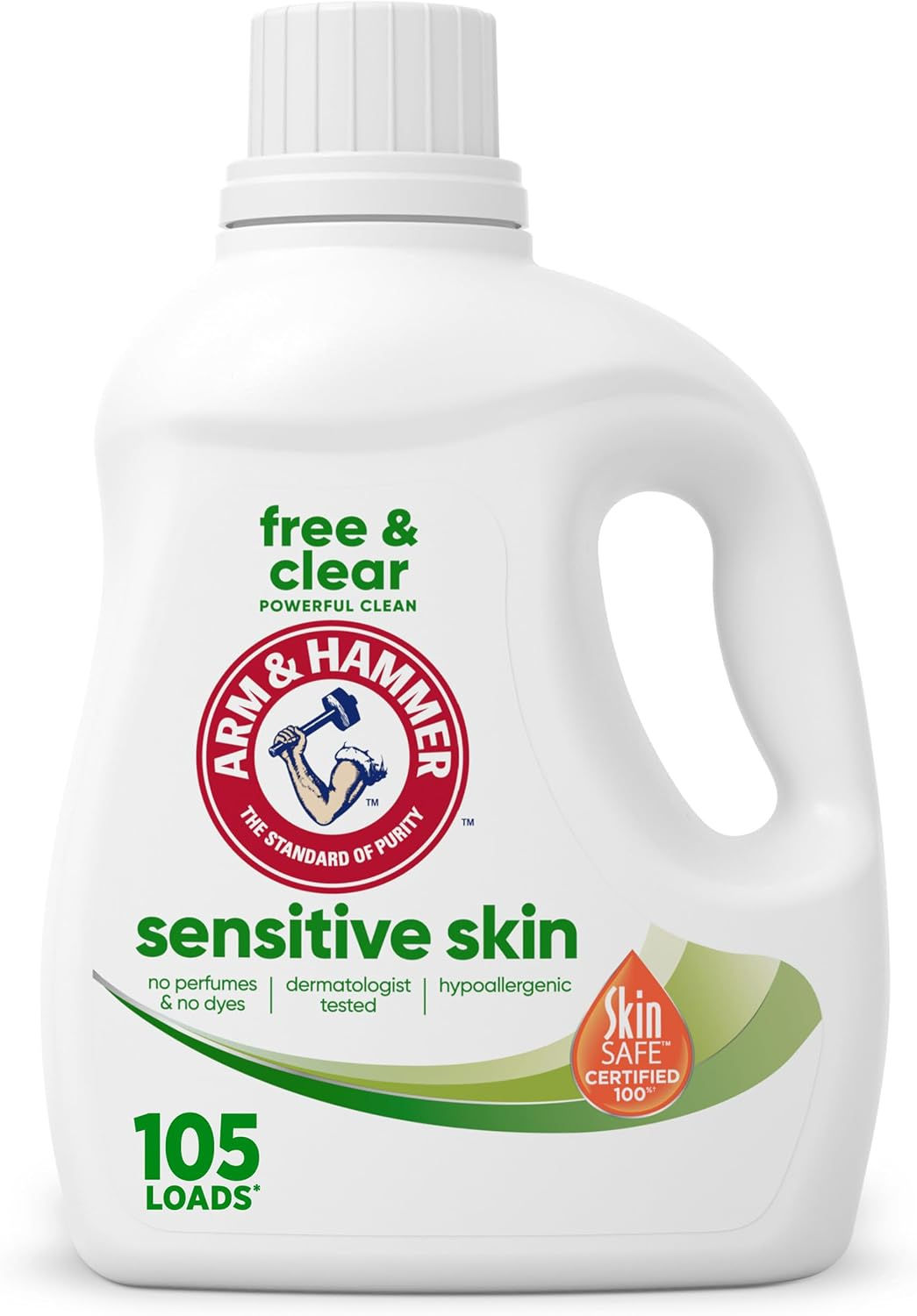 ARM & HAMMER Sensitive Skin Free & Clear Laundry Detergent 105 Loads