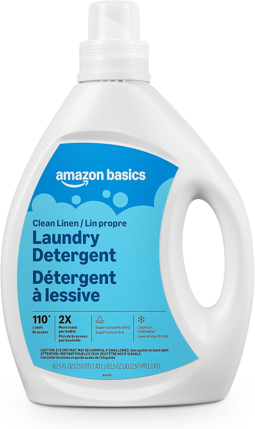Amazon Basics laundry detergent 110 loads liquid bottle