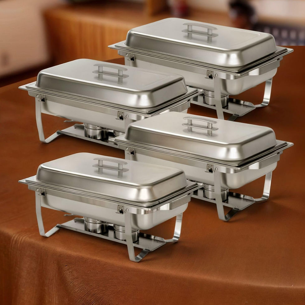 Stainless steel buffet chafing dish set with lids
