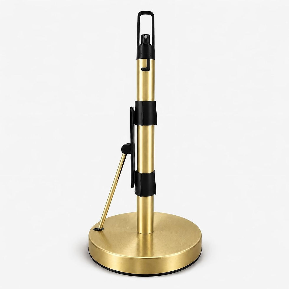 Paper towel holder with refillable spray bottle