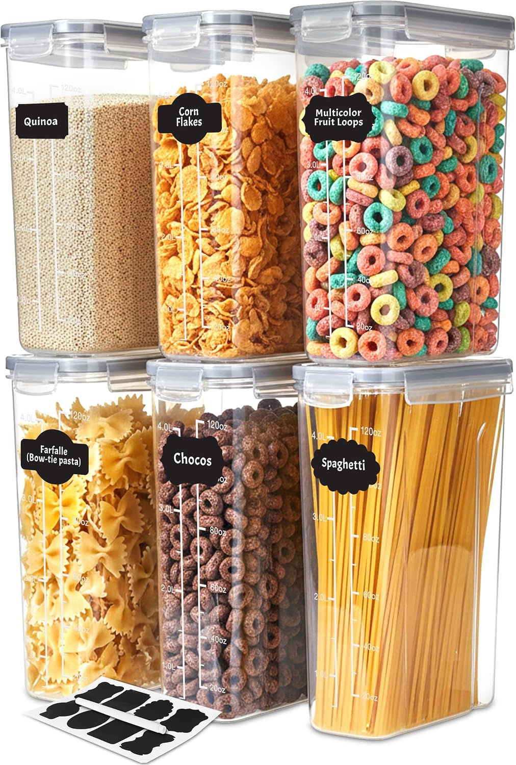 135 oz dry food storage containers for cereal