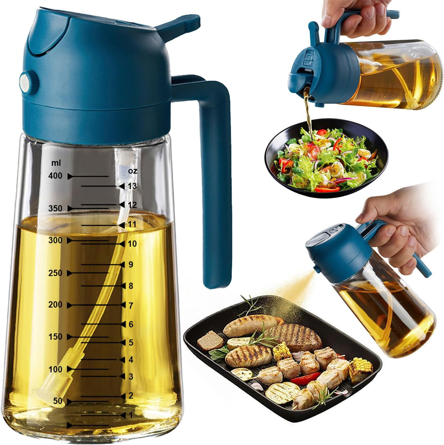 Glass cooking oil sprayer for kitchen use