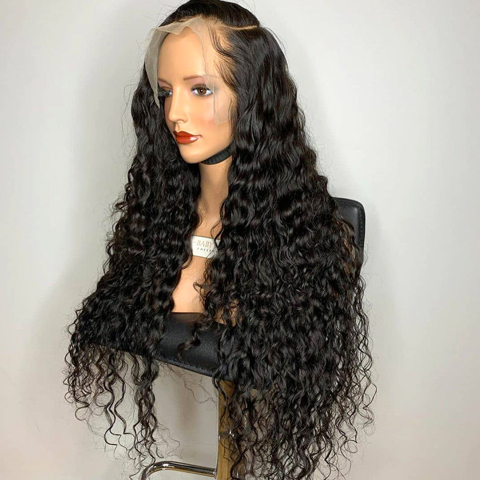 Thumbnail: HD Lace Wig 13x6 Water Wave Lace Front Human Hair 150% Density
