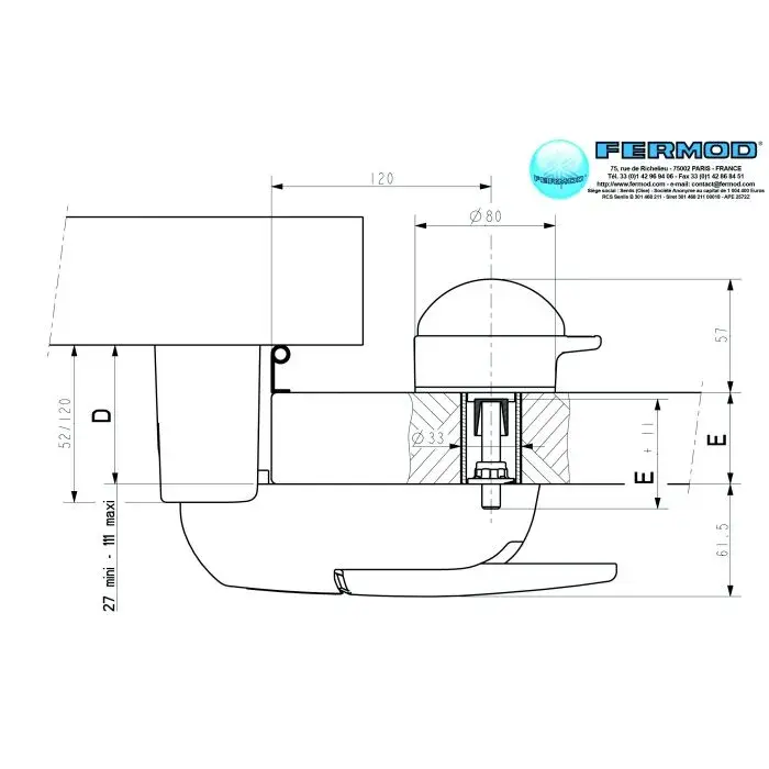 F521 Latch & Inside Release