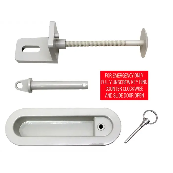 Sliding Door Lock — Surfmist White