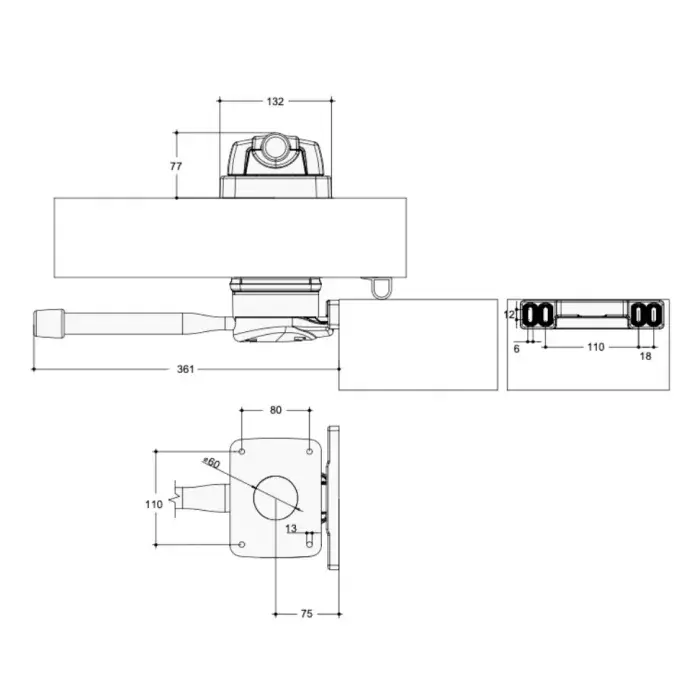 6225 RH Single Point Fastener 92mm - 100mm