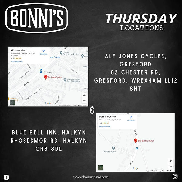 Locations Bonnis Pizza