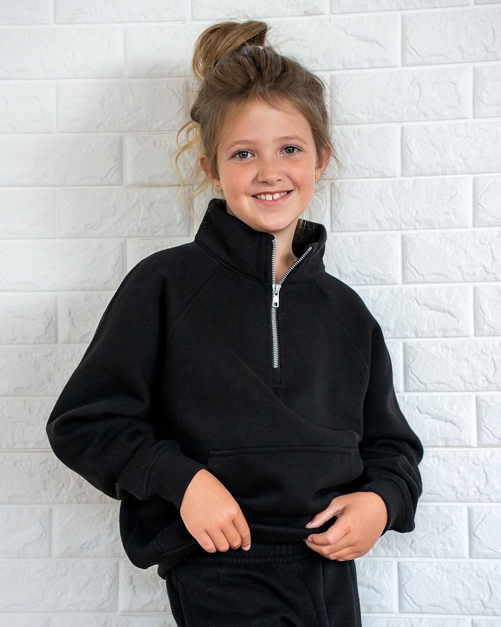 Thumbnail: Enza®  Youth Boxy Half Zip Fleece