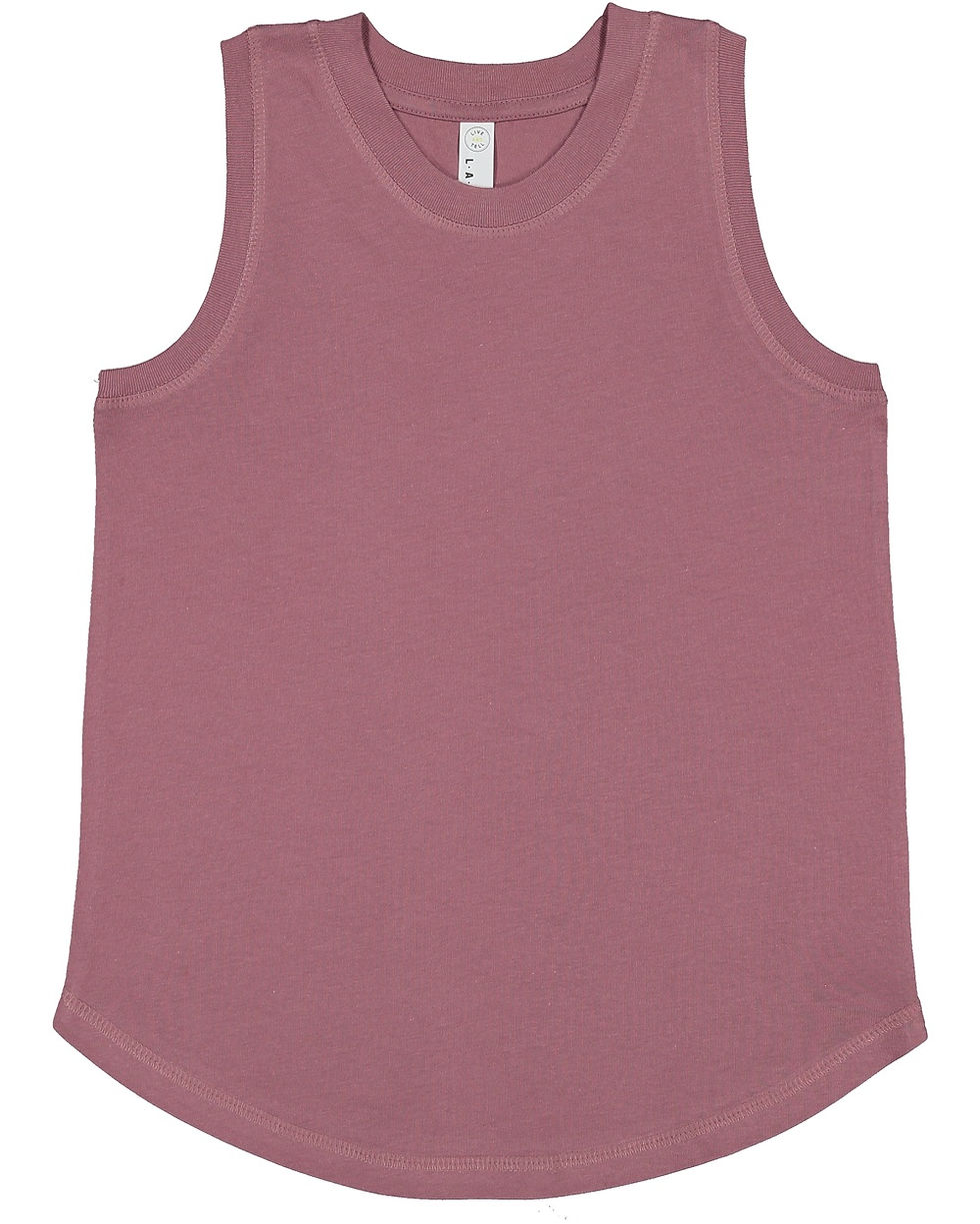 Thumbnail: LAT Apparel Youth Girls Fine Jersey Tank Top