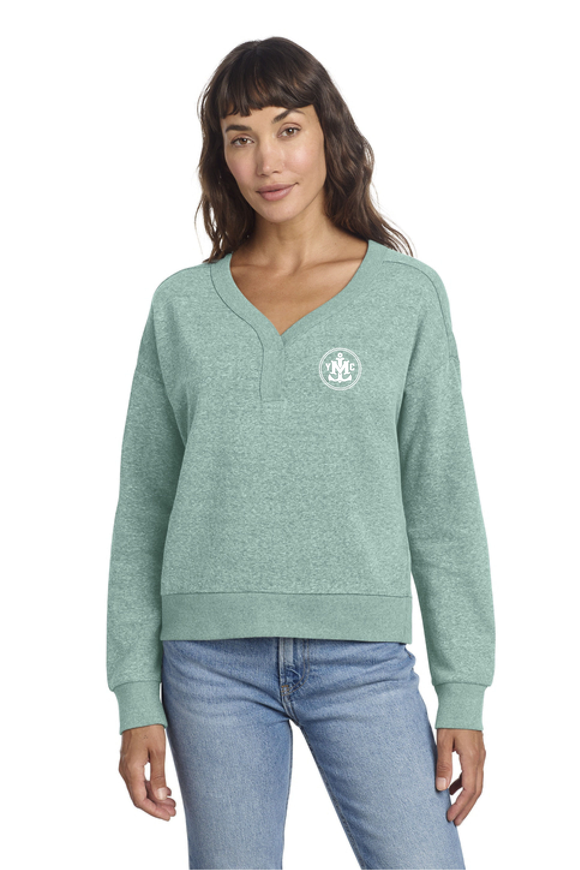 District® Women’s  Tri® Fleece V-Neck Sweatshirt