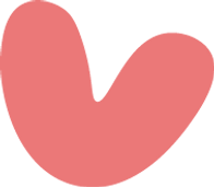 Formato de um coração gráfico na cor rosa.