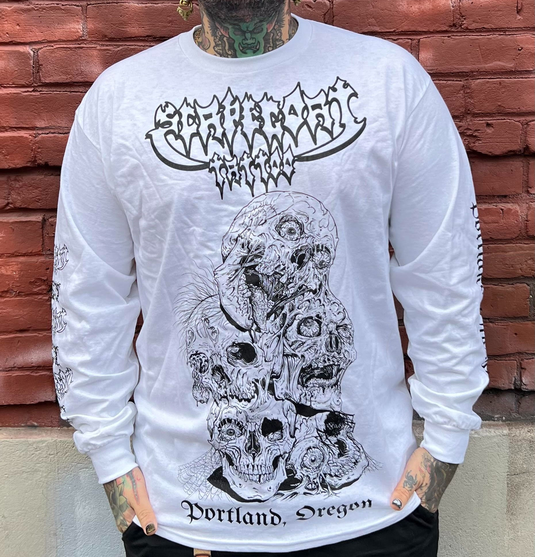 Stack O' Skulls Long Sleeve Shirt