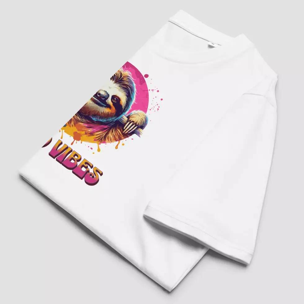 Miniature : T-shirt paresseux blanc. Un haut unisexe plié pour voir la qualité du tissu en coton bio. Un design inédit pour un look zen.